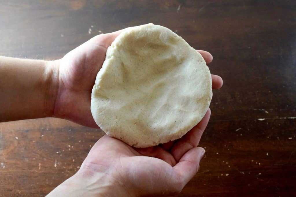 Masa dough, preparing pupusas step 1