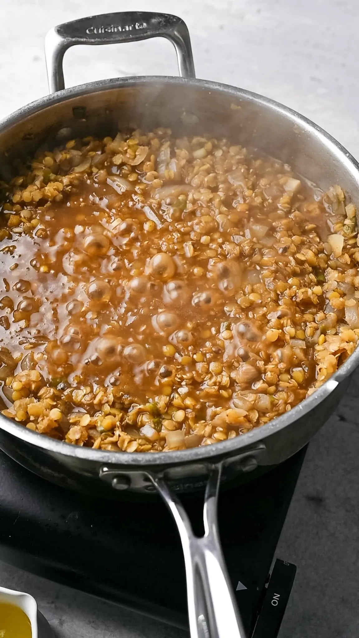 red lentils cooked in tamarind and water until soft