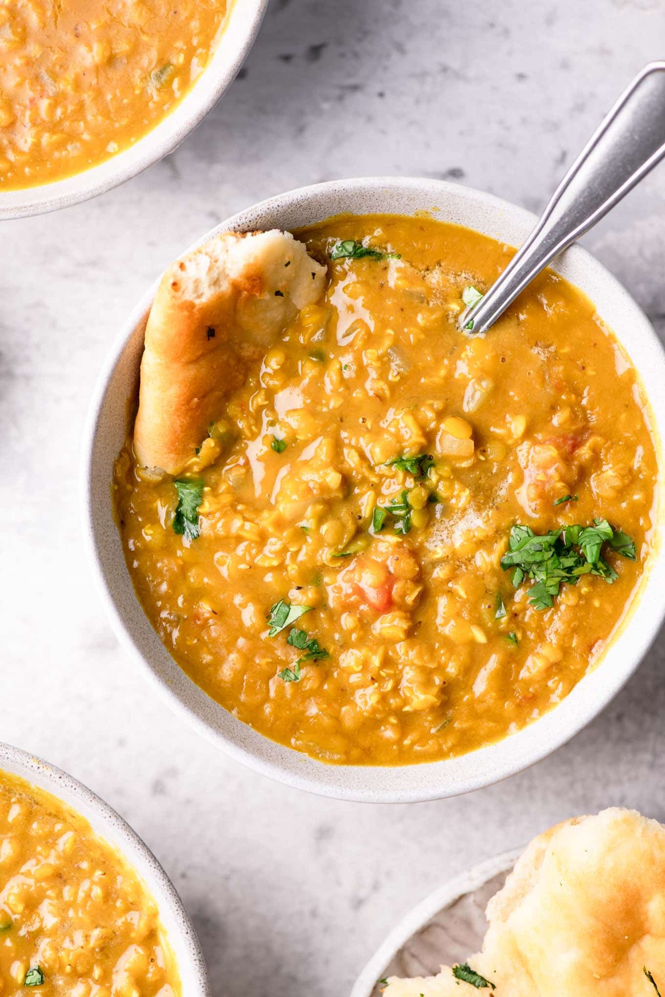 bowl of red lentil soup