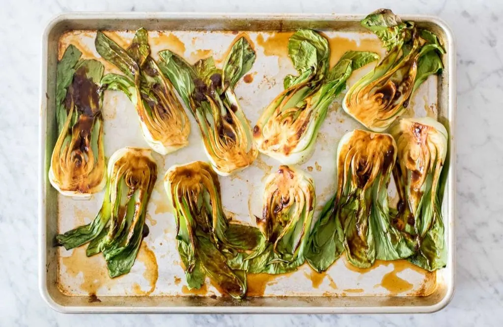 miso-hoisin glazed baby bok choy