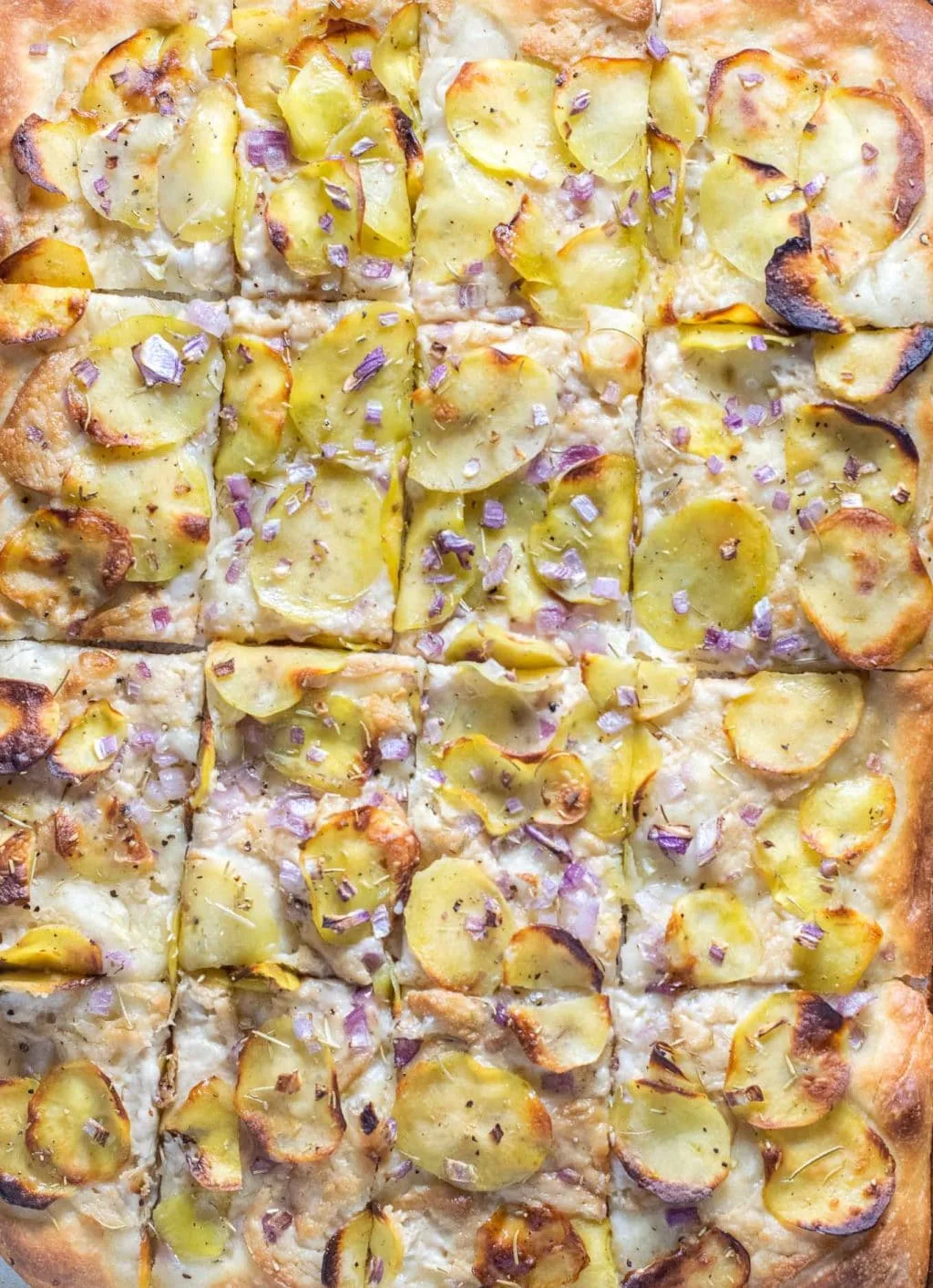 vegan potato pan pizza