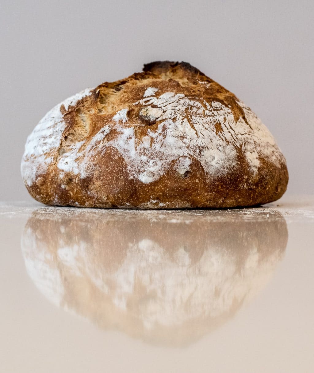 overnight artisan walnut bread