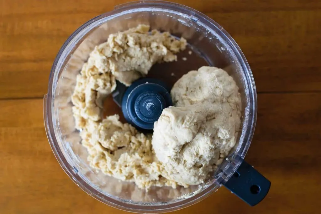 bagel dough in food processor