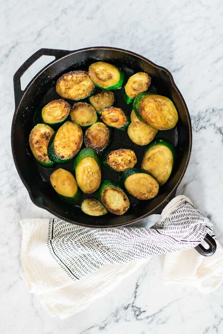 beer braised zucchini