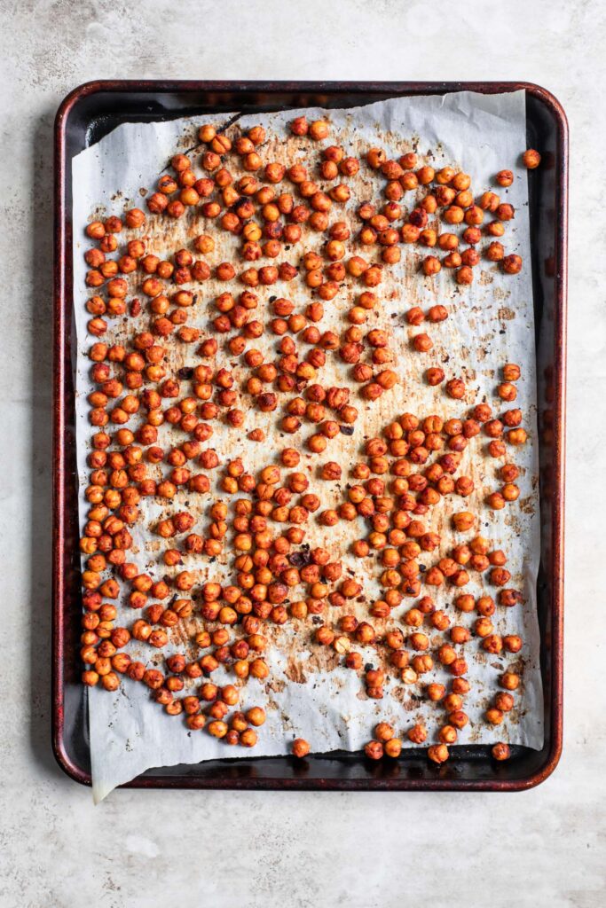 baked red curry chickpeas