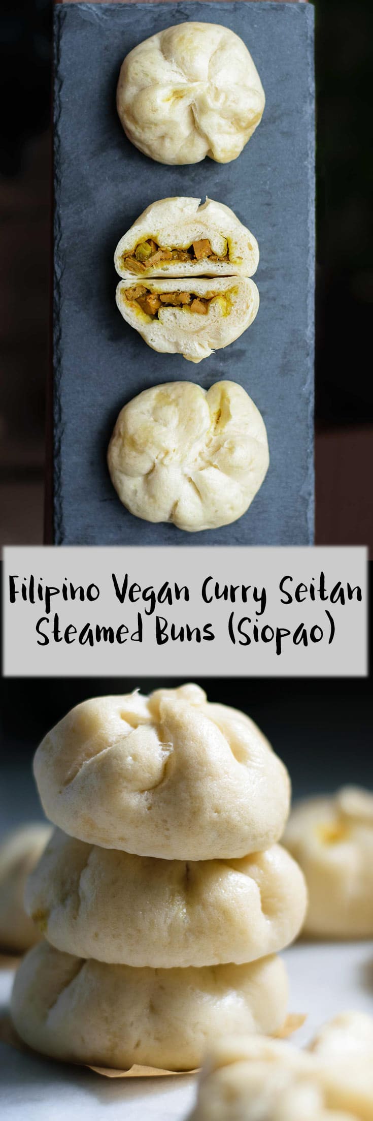 Curry Seitan Siopao | Siopao are traditional Filipino steamed buns, and we've filled them with a flavorful seitan curry in this vegan version. | thecuriouschickpea.com #veganrecipes #vegan #filipino