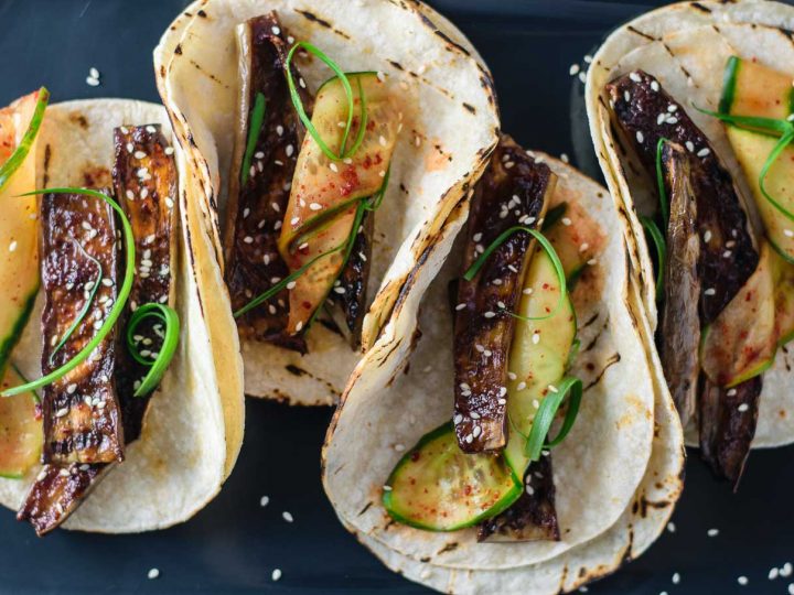 Miso-Glazed Eggplant Tacos (Nasu Dengaku Tacos) • The Curious Chickpea