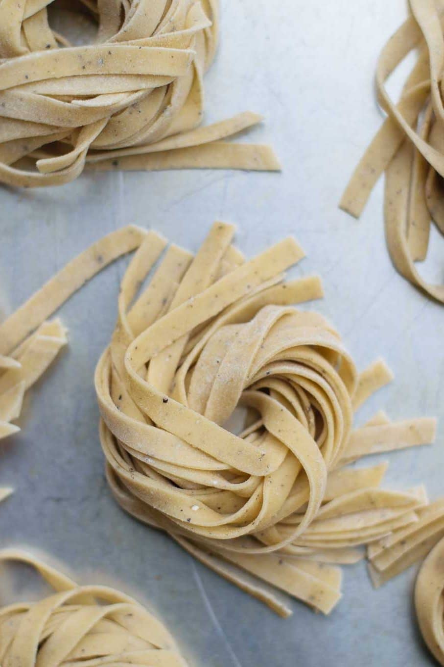 egg free vegan homemade black pepper pasta