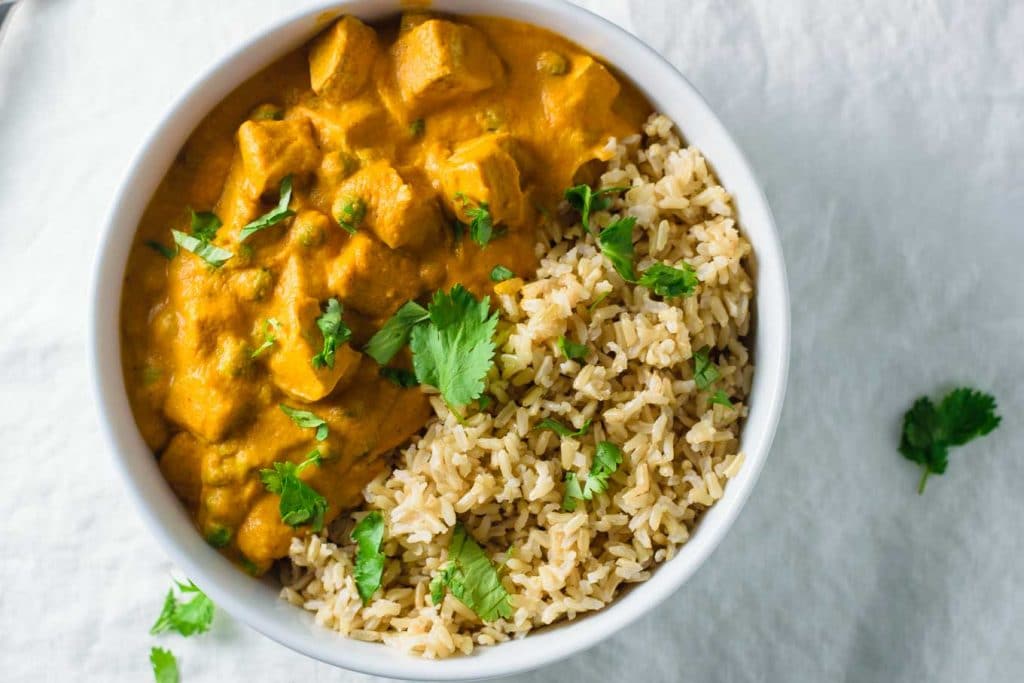 Vegan Mattar Tofu Paneer