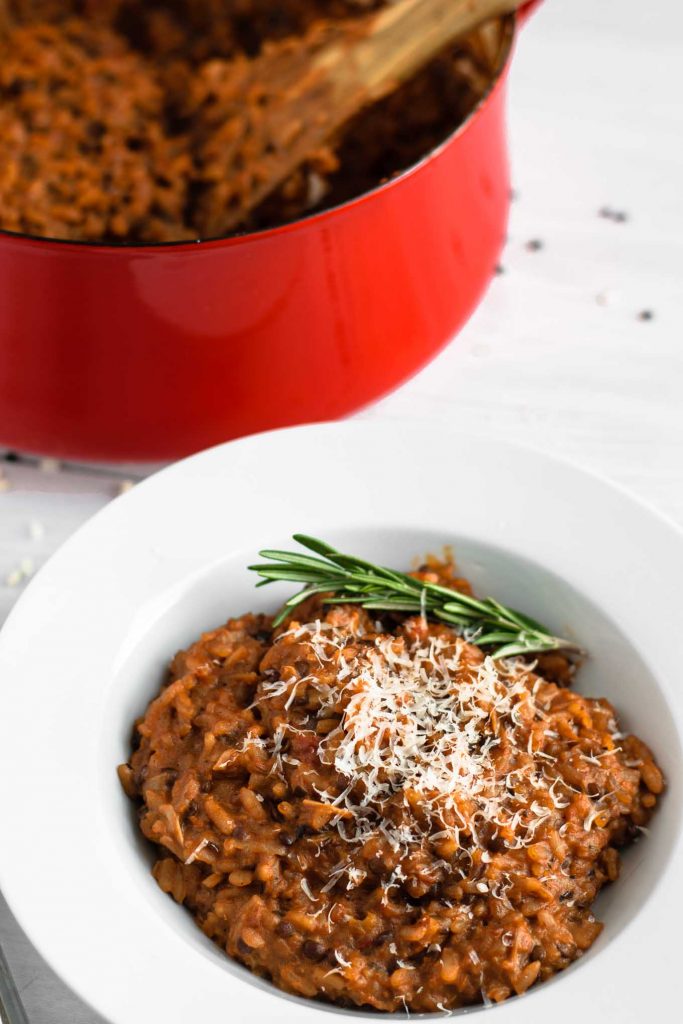Vegan Risotto Bolognese • The Curious Chickpea