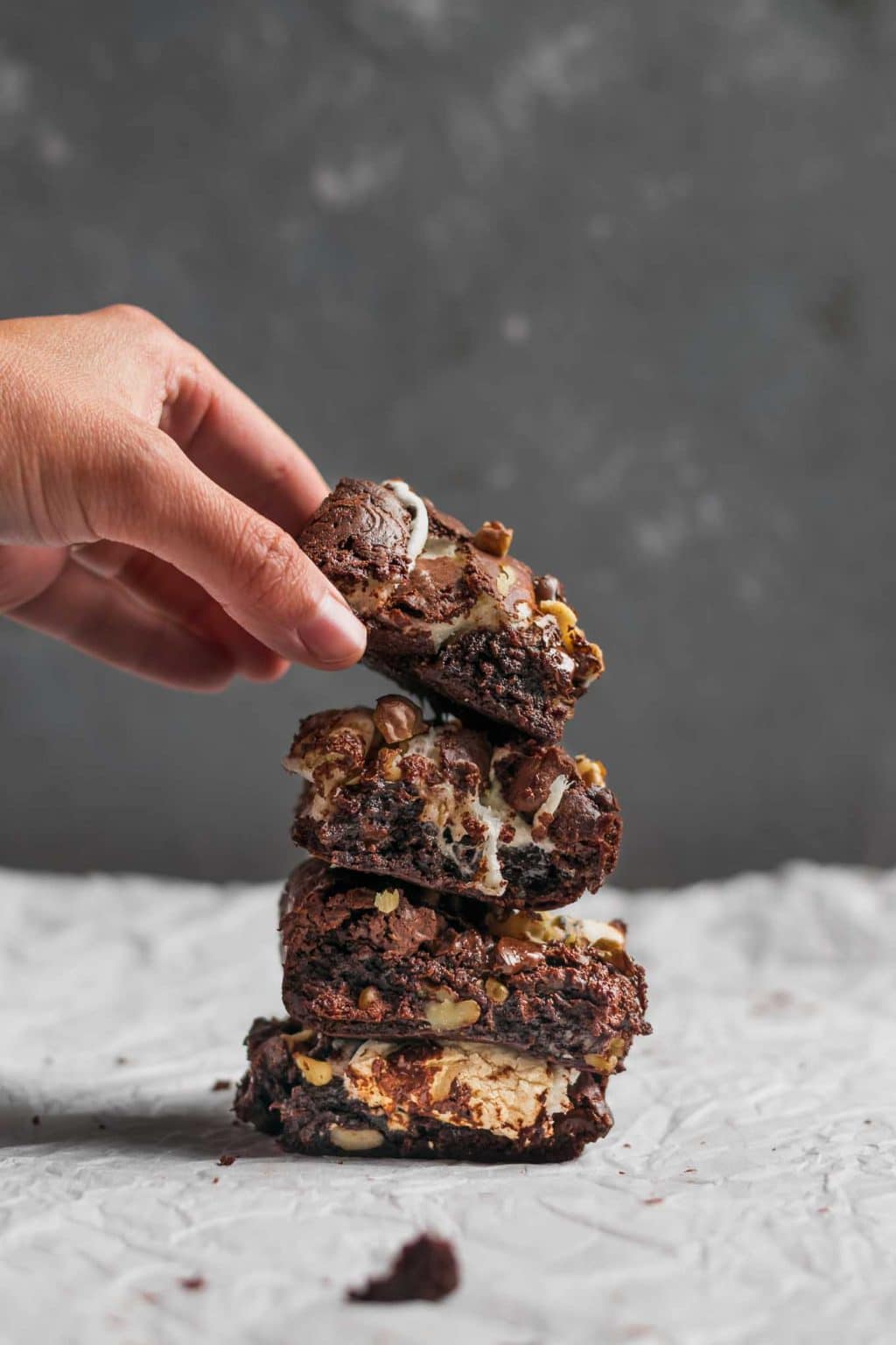vegan rocky road brownies