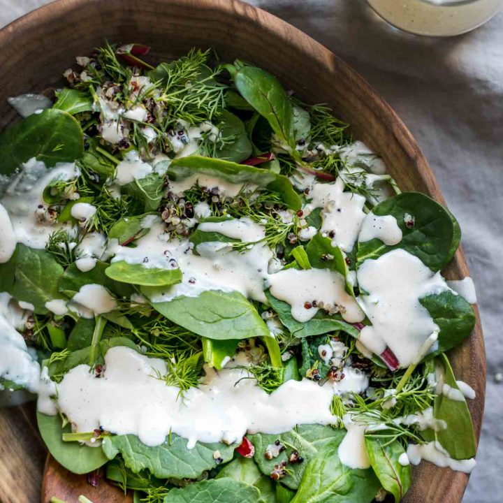 dill salad lemon tahini yogurt dressing