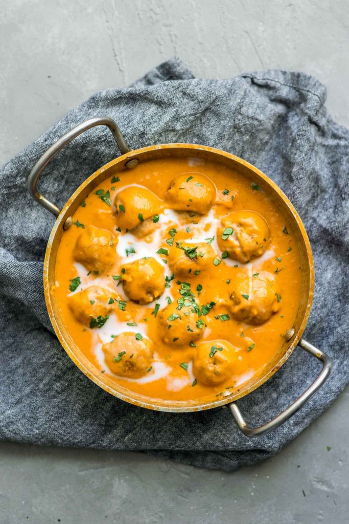 Vegan Malai Kofta Indian Dumplings in Curry Tomato Cream