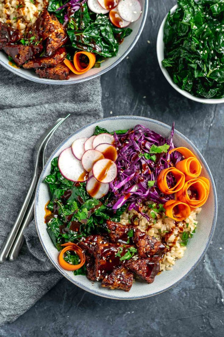Hoisin Glazed Tempeh Bowls • The Curious Chickpea