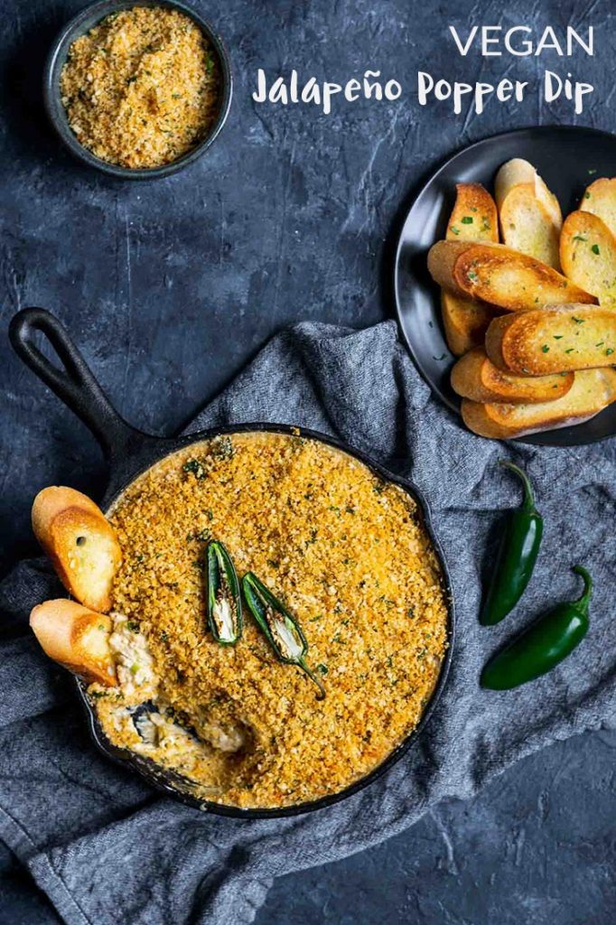 Vegan Jalapeño Popper Dip | A delicious whole foods vegan jalapeño popper dip. A little spicy, ultra creamy, and stuffed full of roasted jalapeños. | thecuriouschickpea.com #vegan #jalapeño #dip