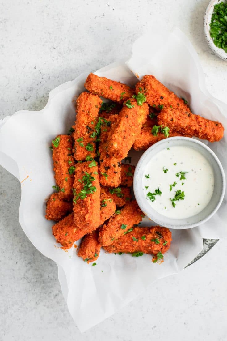Crispy Baked Buffalo Tofu Wings • The Curious Chickpea