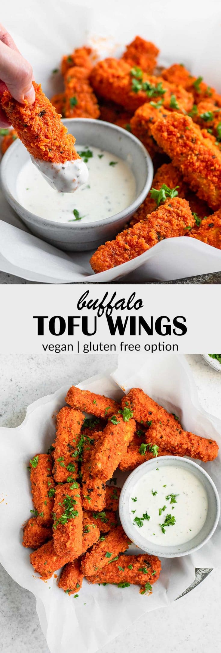 Crispy Baked Buffalo Tofu Wings • The Curious Chickpea