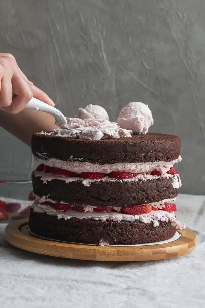 Vegan Aquafaba Strawberry Italian Meringue Buttercream  - 70