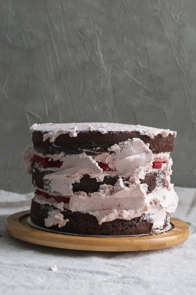 Vegan Aquafaba Strawberry Italian Meringue Buttercream  - 14
