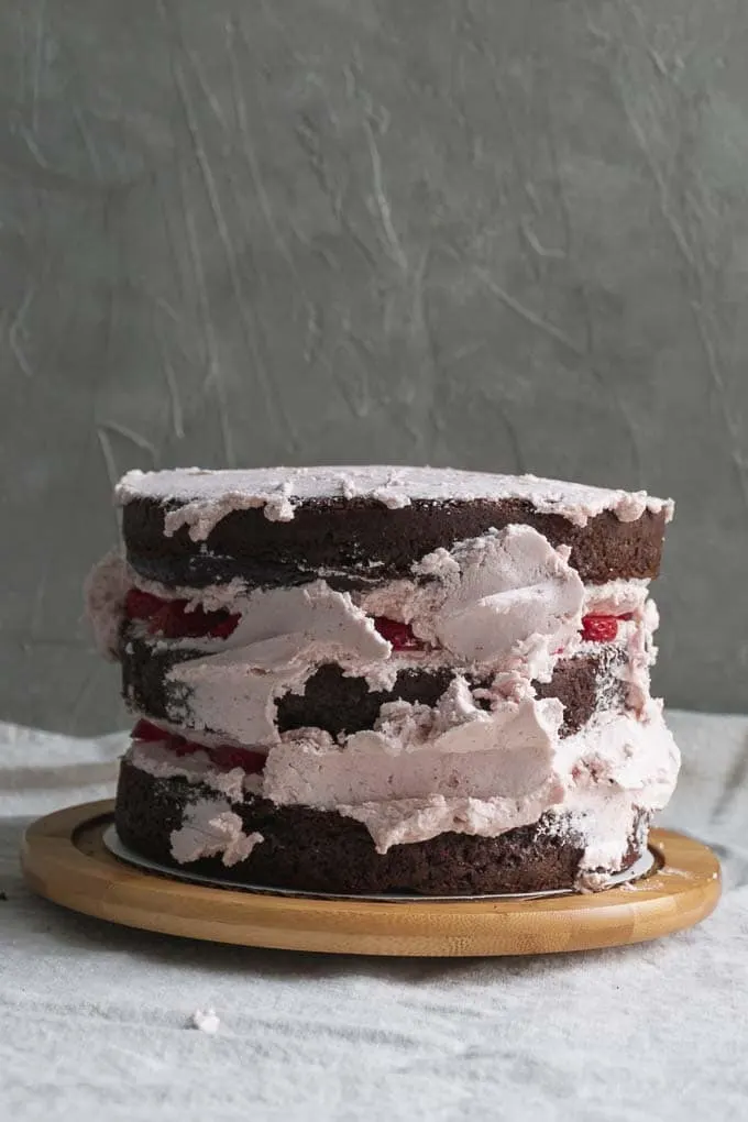 Vegan Aquafaba Strawberry Italian Meringue Buttercream  - 44