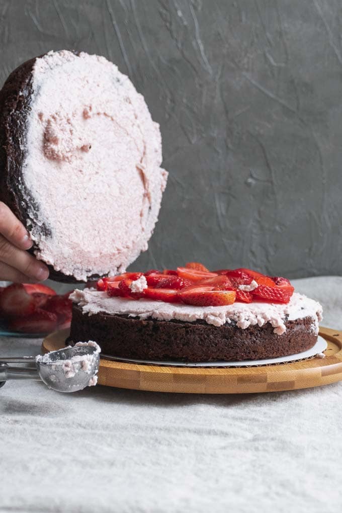 Vegan Aquafaba Strawberry Italian Meringue Buttercream  - 47