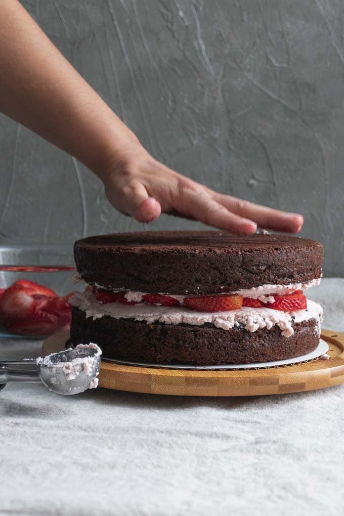 Vegan Aquafaba Strawberry Italian Meringue Buttercream  - 19