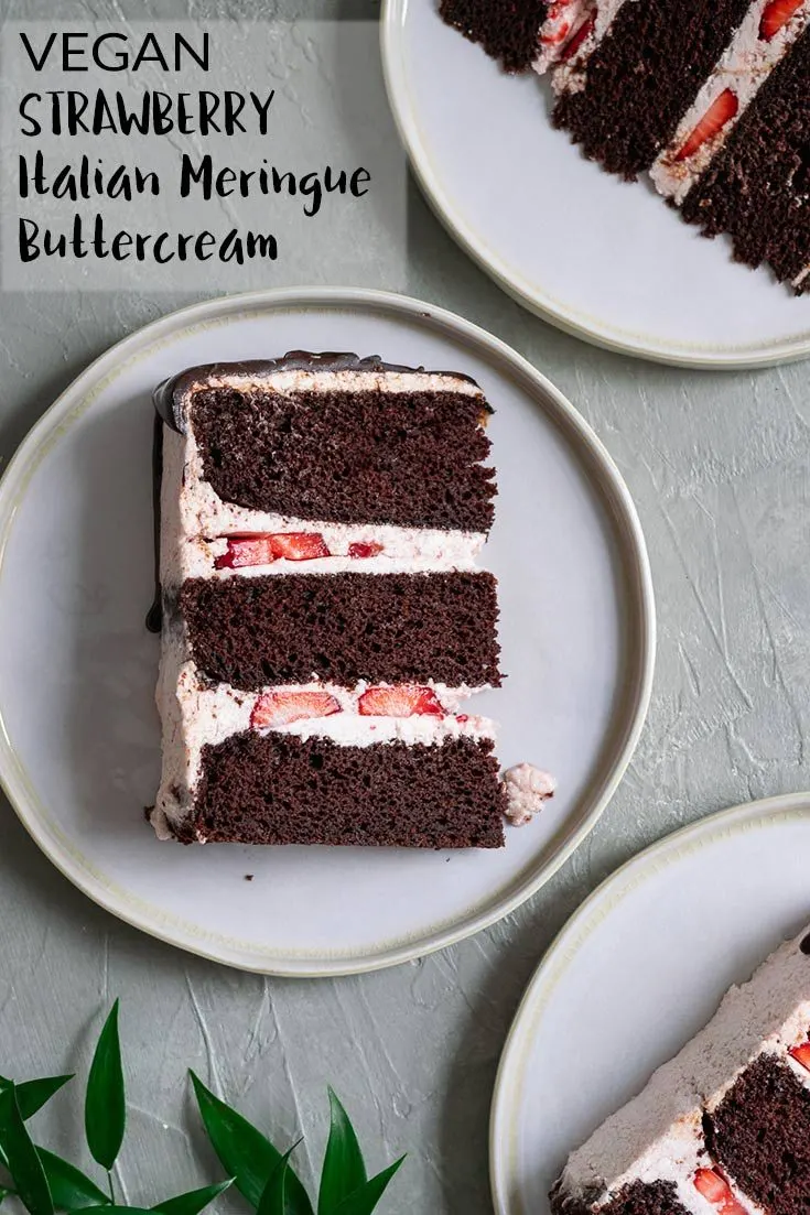 Vegan Aquafaba Strawberry Italian Meringue Buttercream  - 44