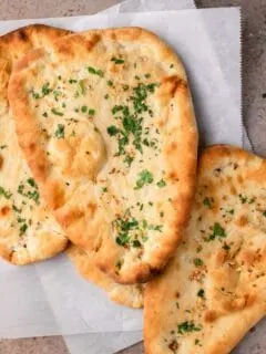 three vegan naan