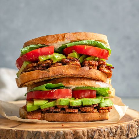 Vegan BLTs with homemade tempeh bacon | thecuriouschickpea.com #vegan #tempeh #sandwiches #BLT