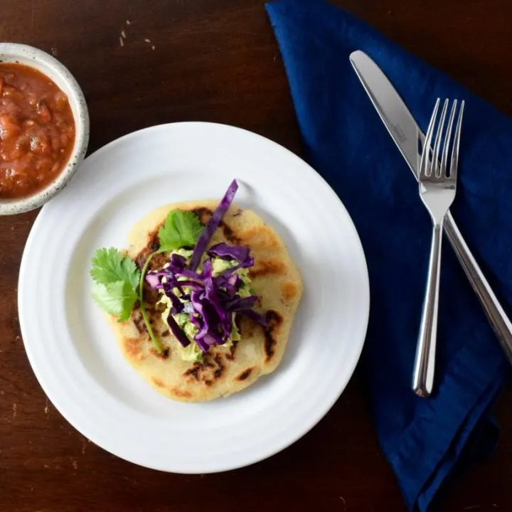 Vegan Jalapeño Cheese and Refried Bean Pupusas