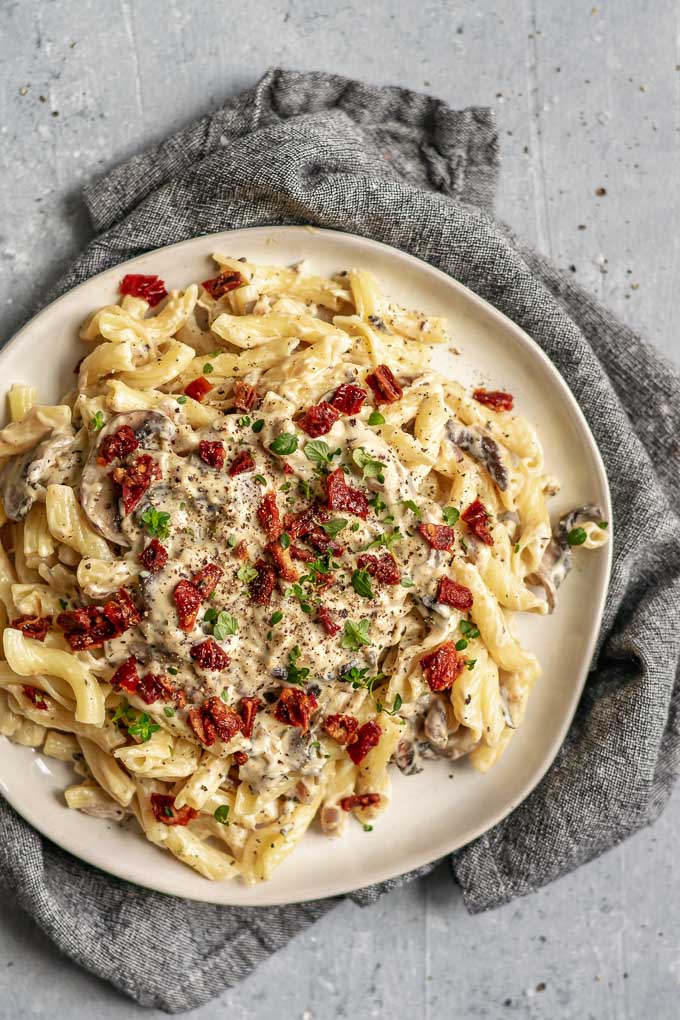 Creamy Mushroom Penne - Vegan Reset