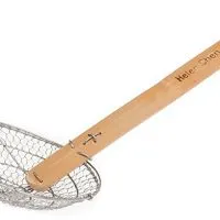 Helen Chen’s Asian Kitchen Stainless Steel Spider Strainer with Natural Bamboo Handle, 5-Inch Strainer Basket