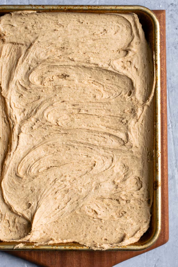 vegan mocha cinnamon bar batter, before baking