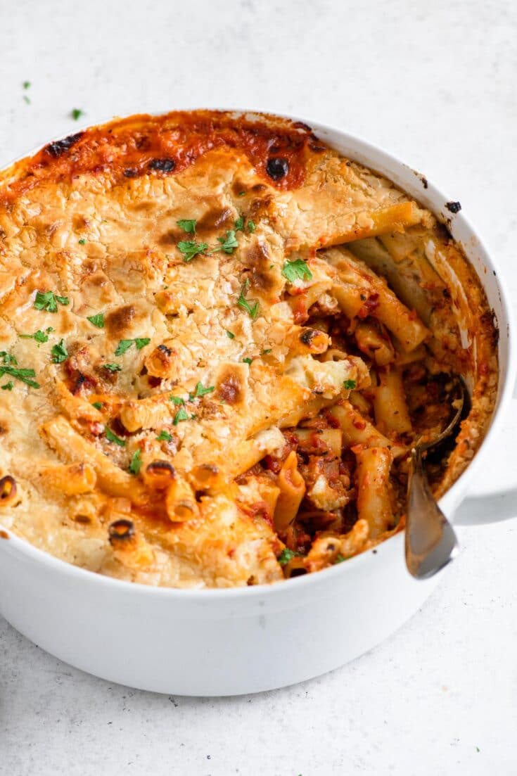 Easy Vegan Baked Ziti • The Curious Chickpea