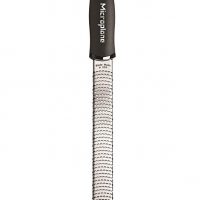 Microplane 46020 Premium Zester Grater-Made in USA Stainless Steel Blade-for zesting Citrus and Grating Cheese-Soft Touch Handle-Black, 12"