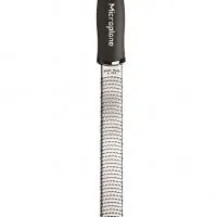 Microplane 46020 Premium Zester Grater-Made in USA Stainless Steel Blade-for zesting Citrus and Grating Cheese-Soft Touch Handle-Black, 12"