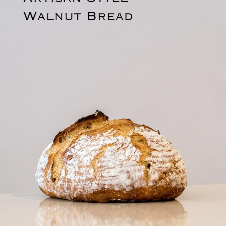 Overnight Artisan Style Walnut Bread