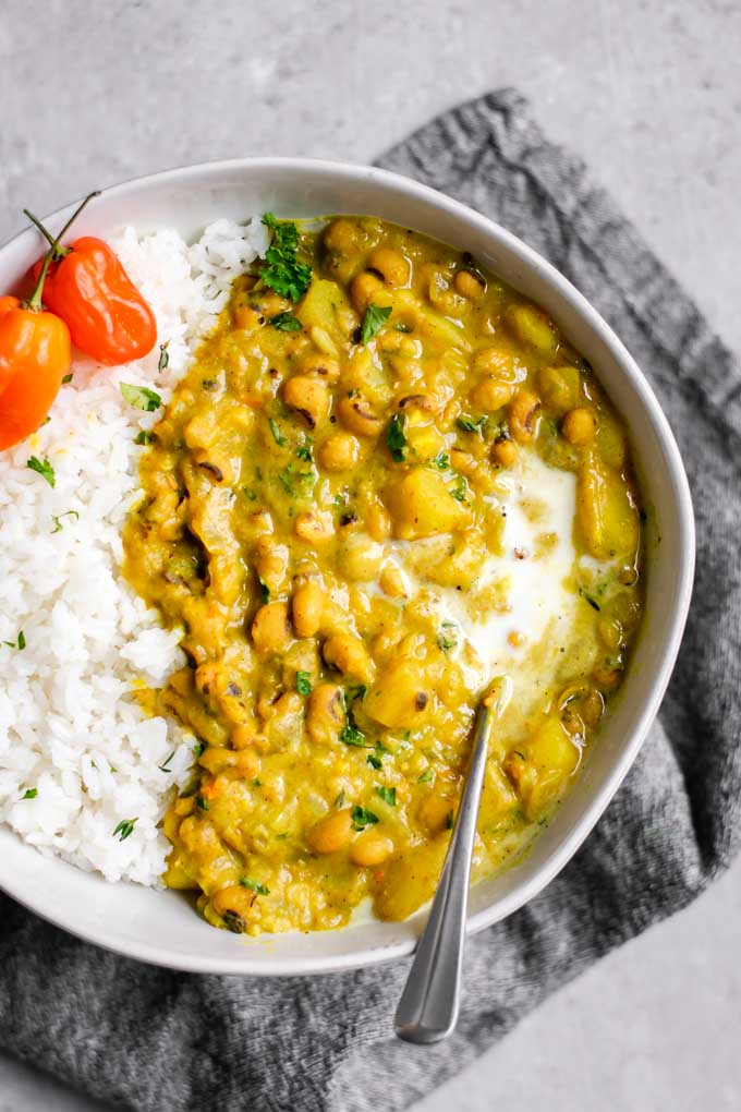 Jamaican Black-eyed Pea Curry • The Curious Chickpea