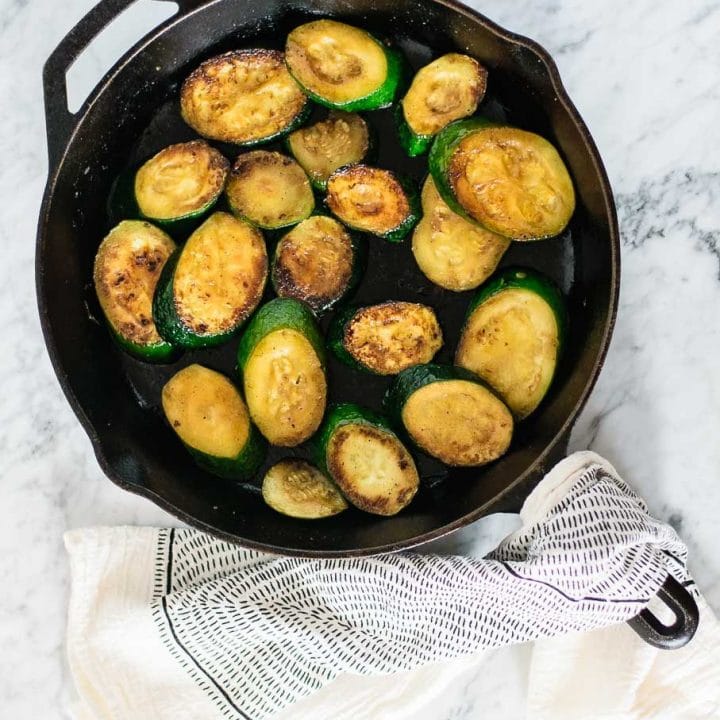 beer braised zucchini