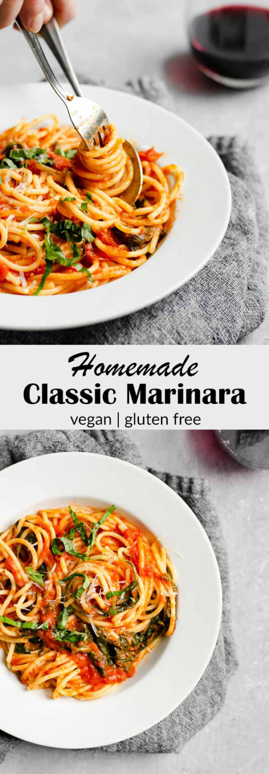 Classic Homemade Marinara with Spinach • The Curious Chickpea