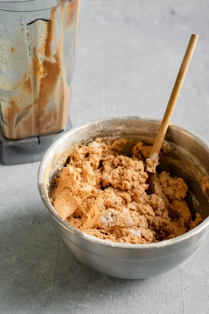 The just mixed seitan dough, before keading