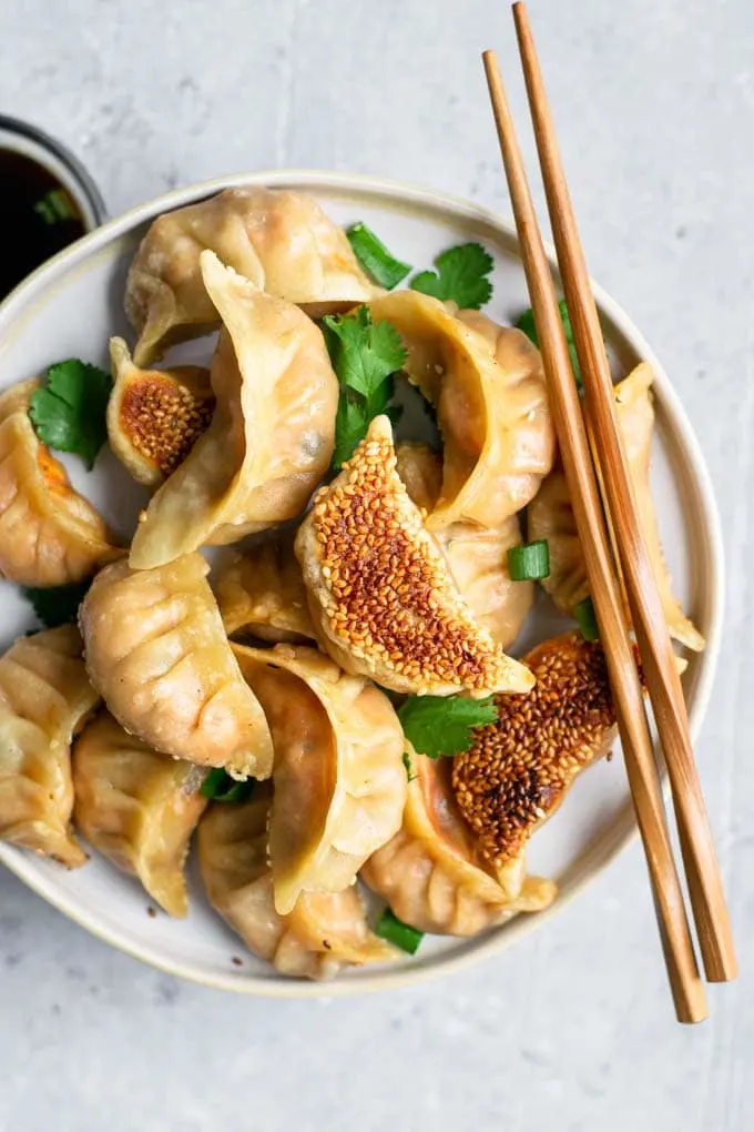 korean gochujang tofu dumplings