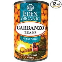Eden Organic Garbanzo Beans, No Salt Added, 15-Ounce Cans (Pack of 12)