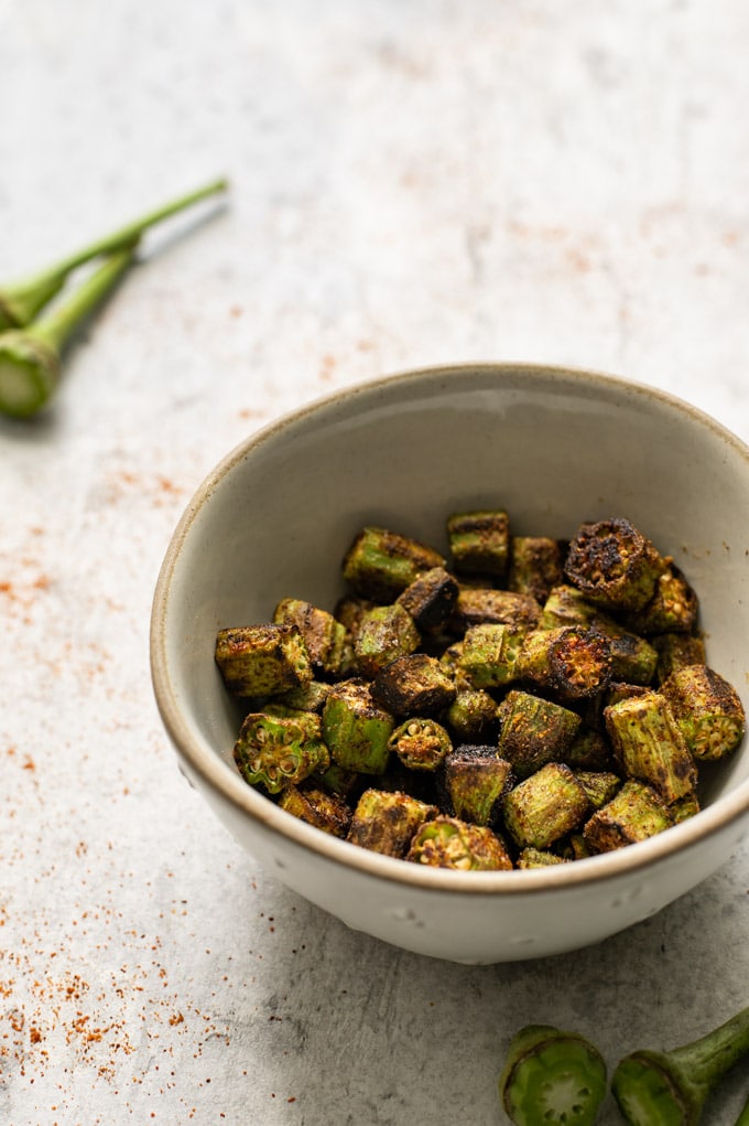 bhindi masala in a bowl