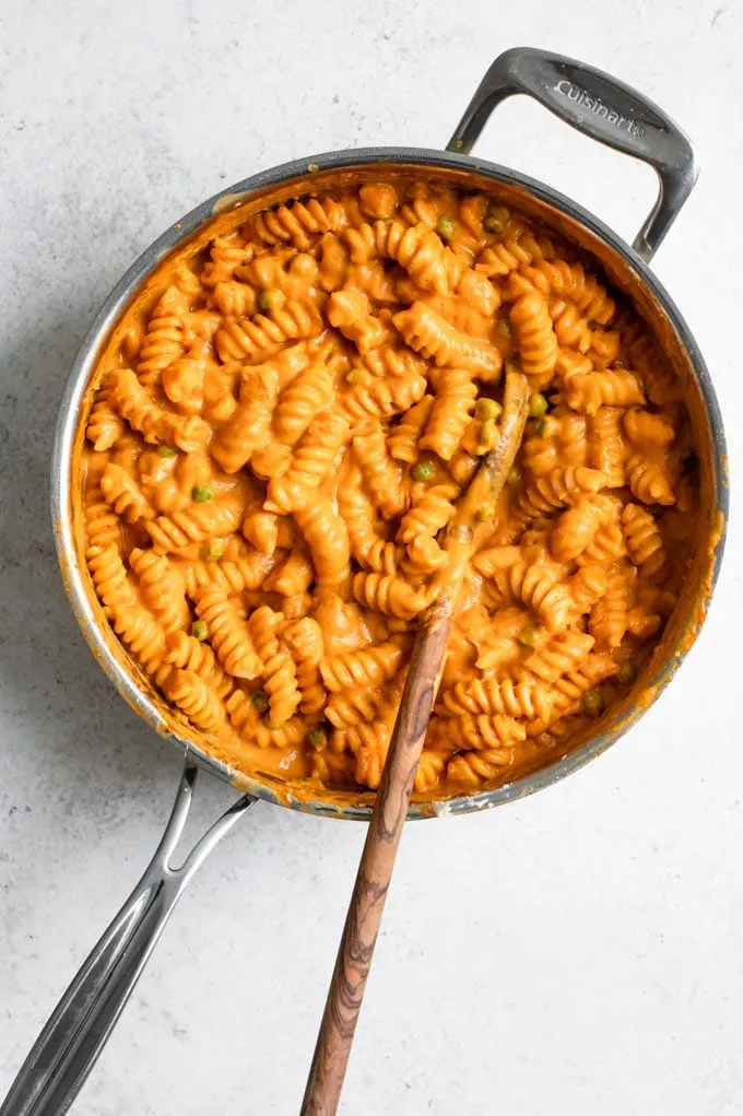 masala curry mac and cheese finished in the pot