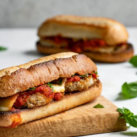 vegan chicken parmesan sandwiches