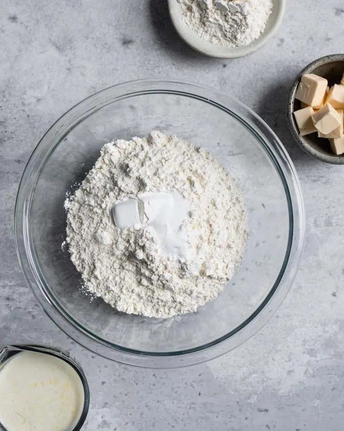 biscuit ingredients set out