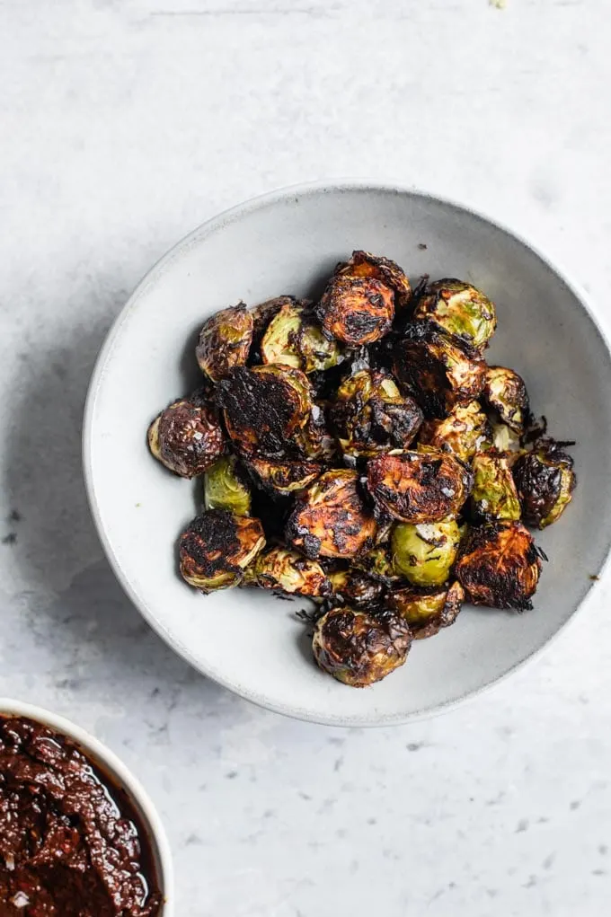 harissa roasted brussels sprouts