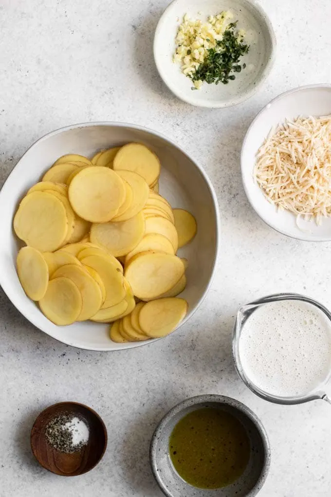 ingredients for vegan potato stacks