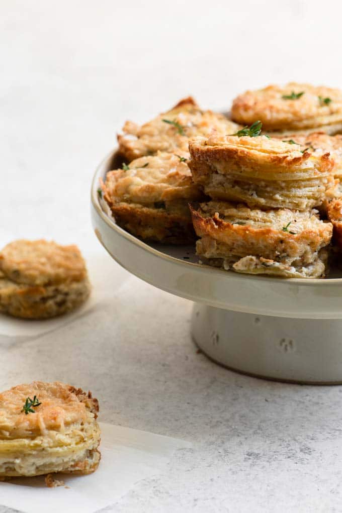 vegna potato stacks served